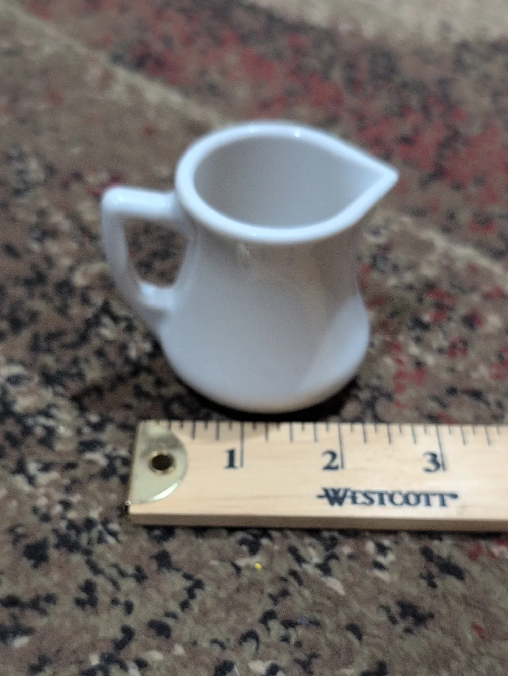 Clipper Off White Plastic Mini Creamer Pitcher